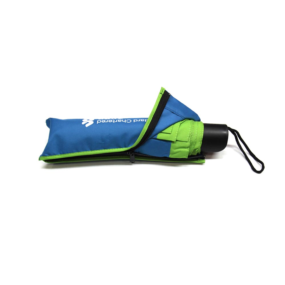 Blue & Green Folded Umbrella (Standard Chartered Edition) | Strategic Banking Corporate Gift
